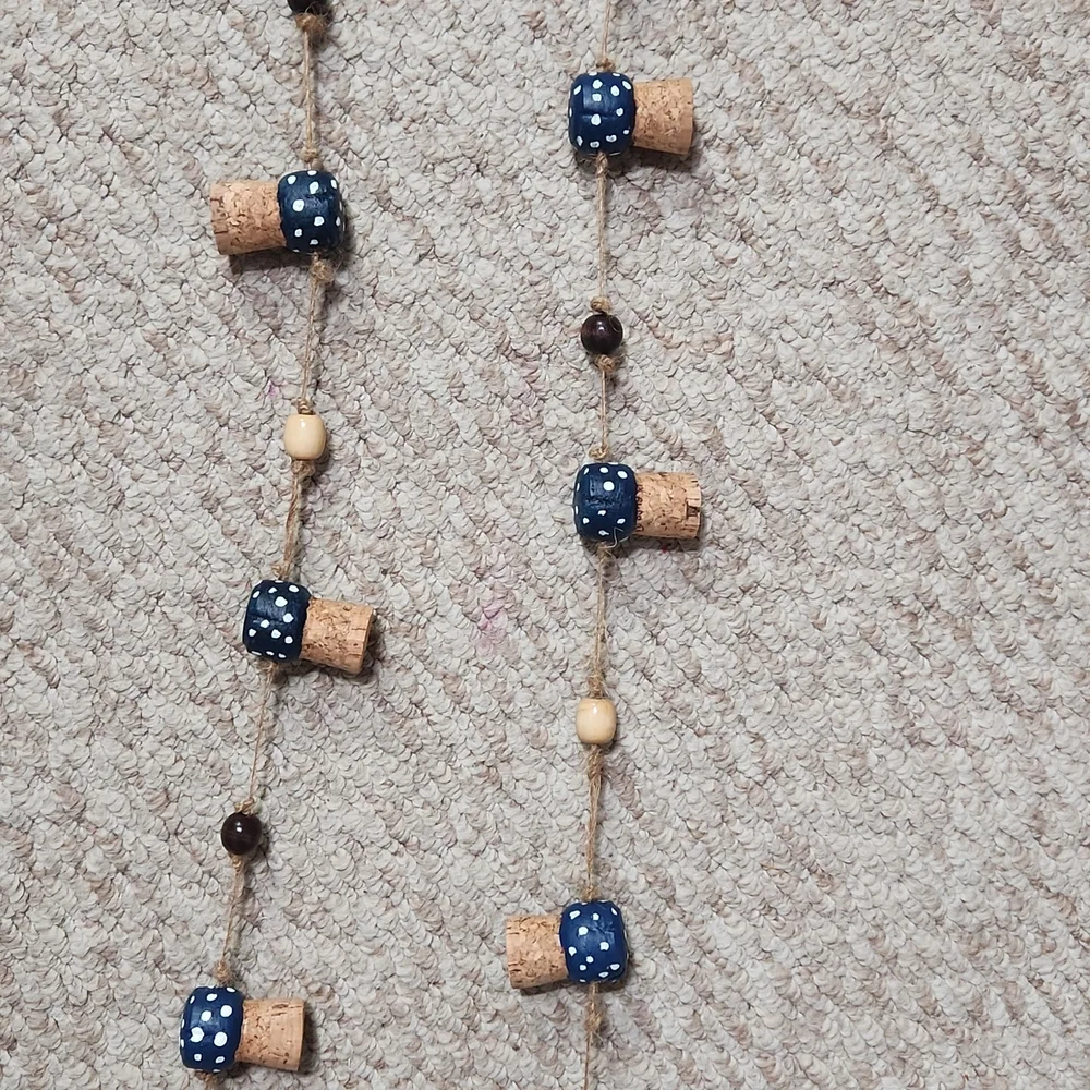 Handmade Indigo & White Woodland Toadstool Garland 208